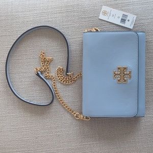 Tory Burch Britten Textured Chain Wallet